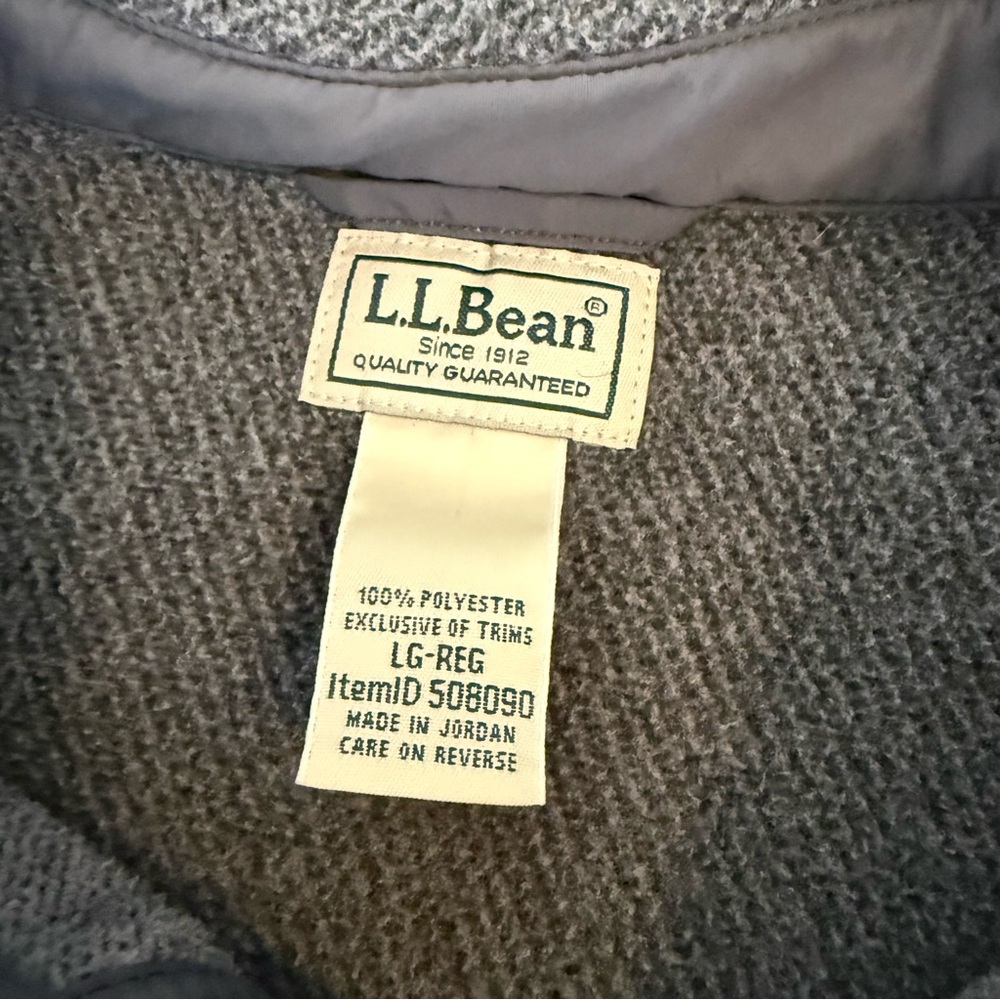 L.L. Bean Polyester Fleece Flannel Shacket Size Large - Picture 5 of 8